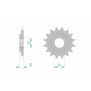 Pignon AFAM acier standard 61301 - 520 1077119002 | Oxmoto