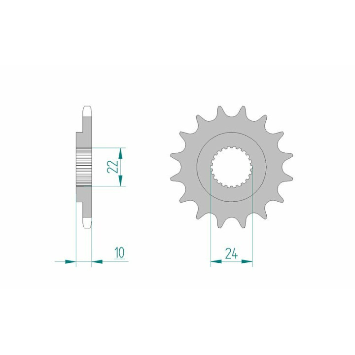 Pignon AFAM acier standard 61301 - 520 1077119004 | Oxmoto