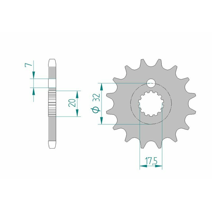 Pignon AFAM acier standard 85200 - 428 | Oxmoto