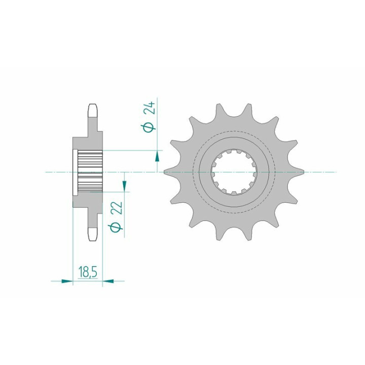 Pignon AFAM acier standard 24603 - 520 1076452001 | Oxmoto