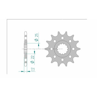 Pignon AFAM acier standard 24511 - 520 1076408003 | Oxmoto