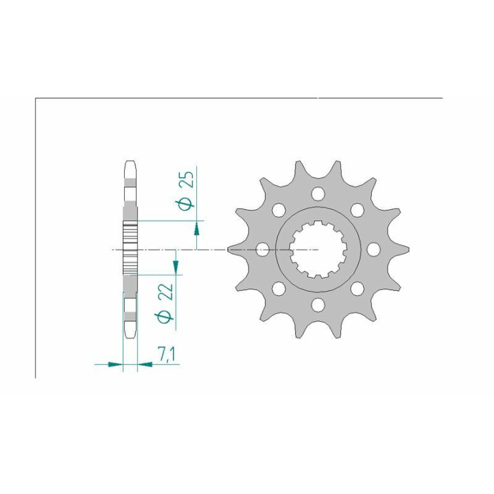Pignon AFAM acier standard 24511 - 520 1076408003 | Oxmoto