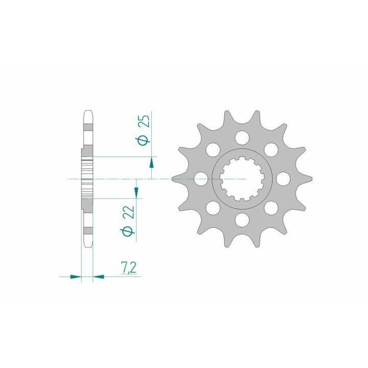 Pignon AFAM acier standard 28404 - 520 1076669004 | Oxmoto