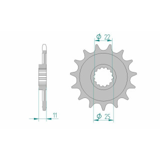 Pignon AFAM acier standard 37400 - 520 1076776001 | Oxmoto