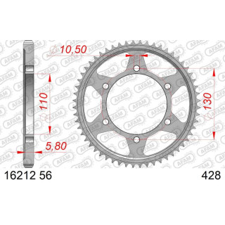 Couronne AFAM acier standard 16212 - 428 | Oxmoto