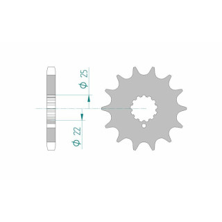 Pignon AFAM acier standard 24504 - 530 1076329003 | Oxmoto