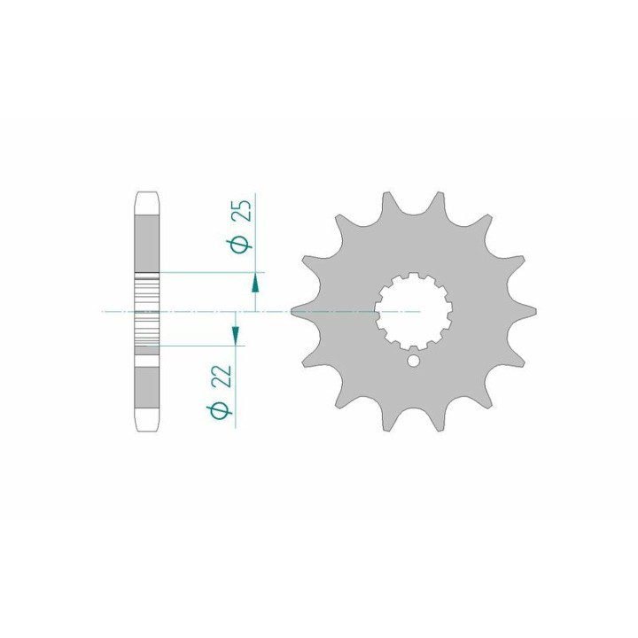 Pignon AFAM acier standard 24504 - 530 1076329003 | Oxmoto