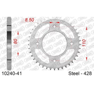 Couronne AFAM acier standard 10240 - 428 | Oxmoto
