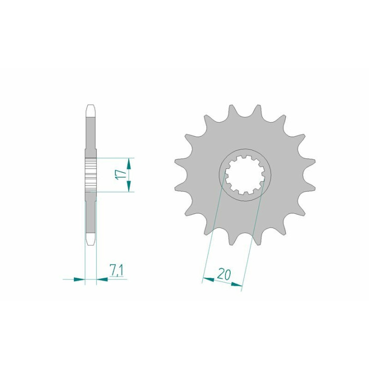 Pignon AFAM acier standard 94119 - 420 1077160005 | Oxmoto
