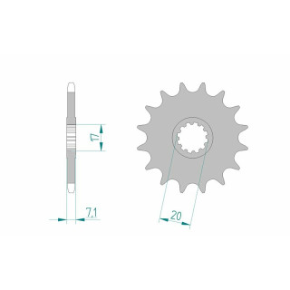 Pignon AFAM acier standard 94119 - 420 1077160003 | Oxmoto