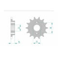 Pignon AFAM acier standard 52604 - 520 1076973001 | Oxmoto