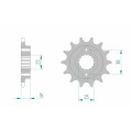 Pignon AFAM acier standard 52610 - 520 1077006002 | Oxmoto