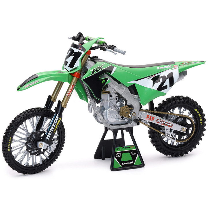 Maquette moto Kawasaki 450 kx j. anderson échelle 1/6