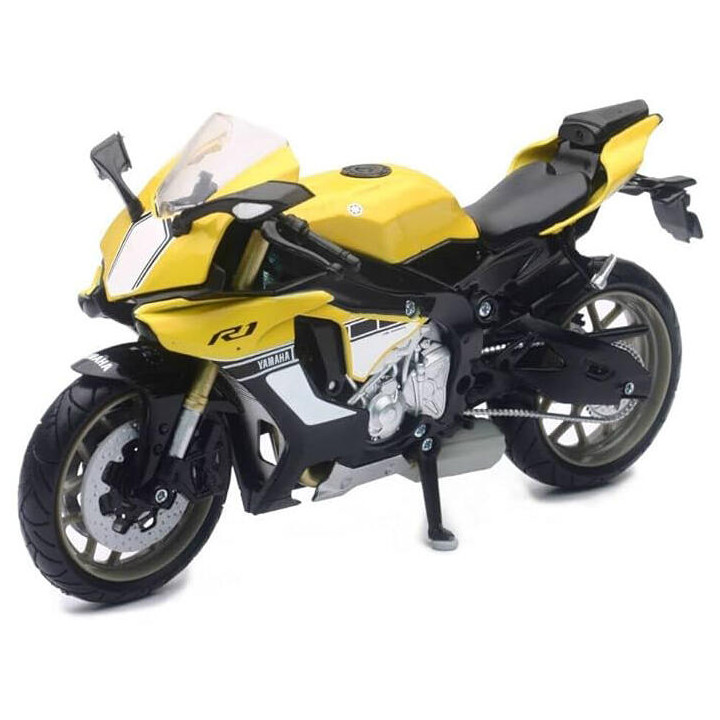 Maquette moto Yamaha yzf-r1 jaune échelle 1/12 | Oxmoto