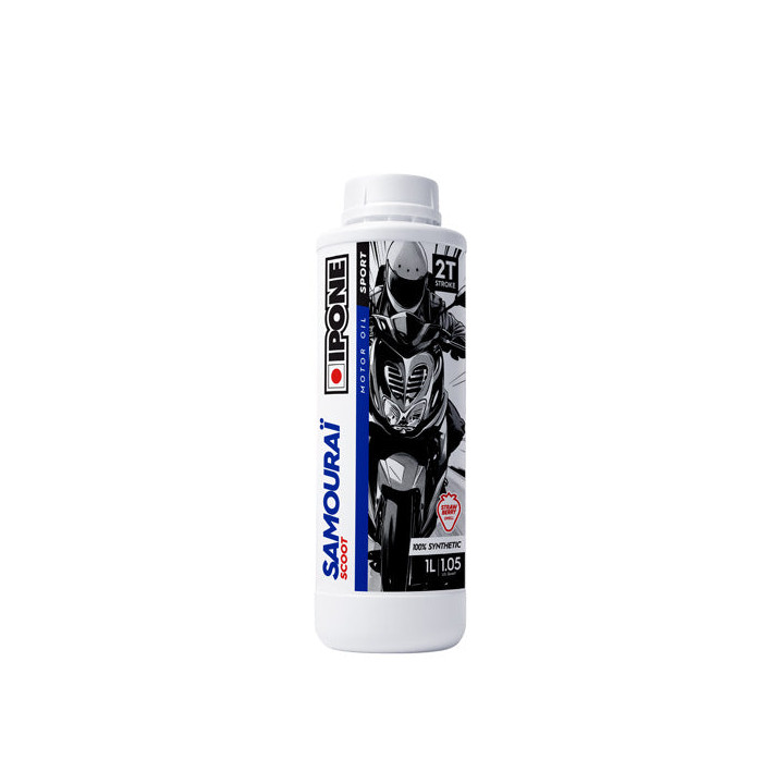 Huile mélange Ipone samourai scoot 2T fraise - 1L | Oxmoto