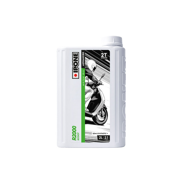 Huile mélange 2T Ipone r2000 scoot - 2L | Oxmoto
