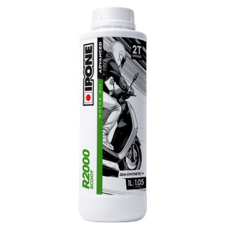 Huile mélange 2T Ipone r2000 scoot - 1L | Oxmoto