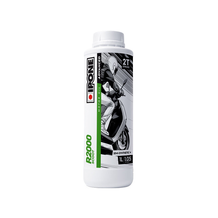 Huile mélange 2T Ipone r2000 scoot - 1L | Oxmoto