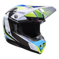 Casque Bell Moto-10 Spherical - Grid White/Blue | Oxmoto