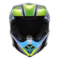 Casque Bell Moto-10 Spherical - Grid White/Blue | Oxmoto
