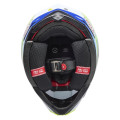 Casque Bell Moto-10 Spherical - Grid White/Blue | Oxmoto