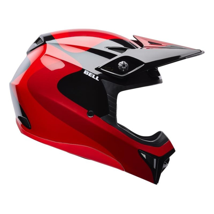 Casque Bell mx-10 mips wave rouge/noir | Oxmoto