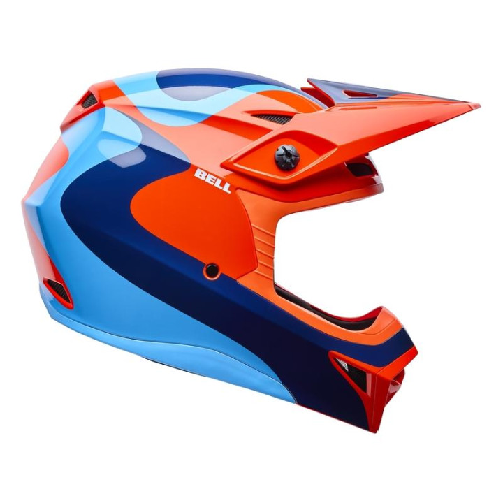 Casque Bell mx-10 mips wave orange/bleu | Oxmoto