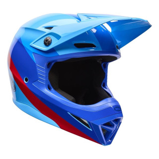 Casque Bell MX-10 Mips - Aviator Blue/Red | Oxmoto