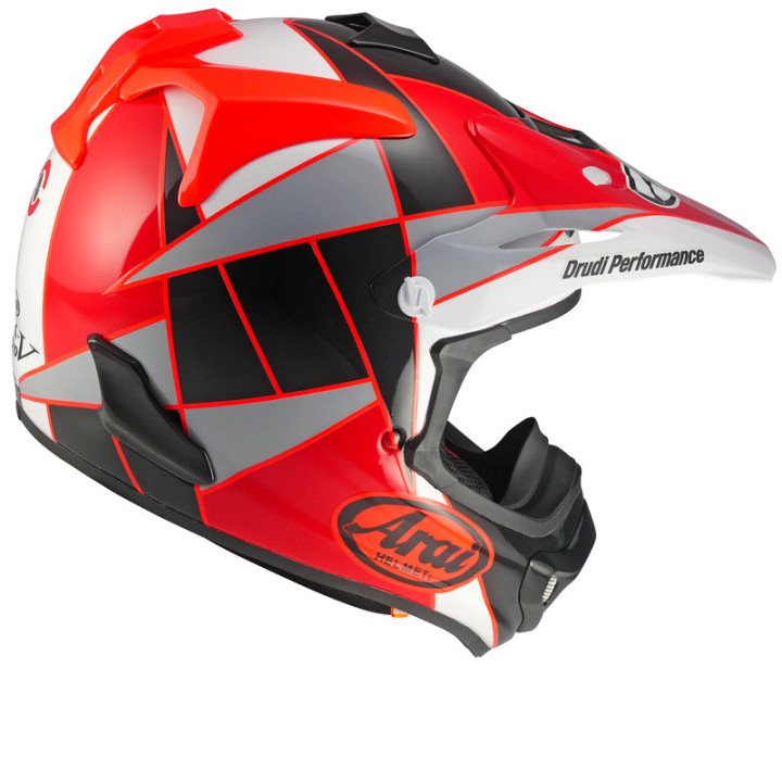 Casque Arai MX-V EVO Peak - rouge | Oxmoto
