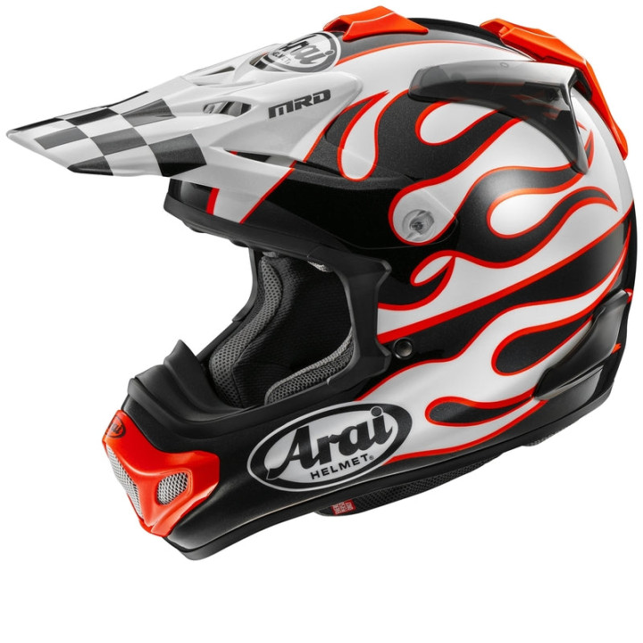 Casque Arai MX-V EVO - Flame White | Oxmoto