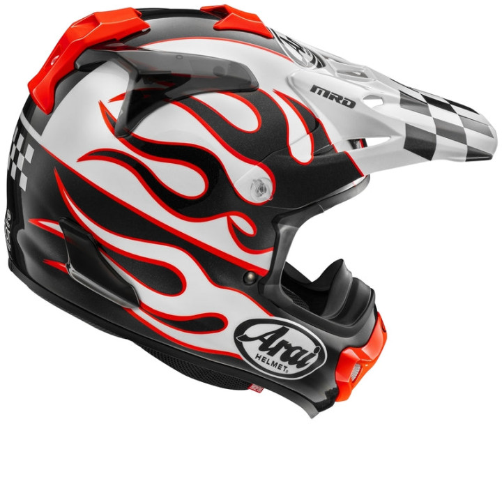 Casque Arai MX-V EVO - Flame White | Oxmoto