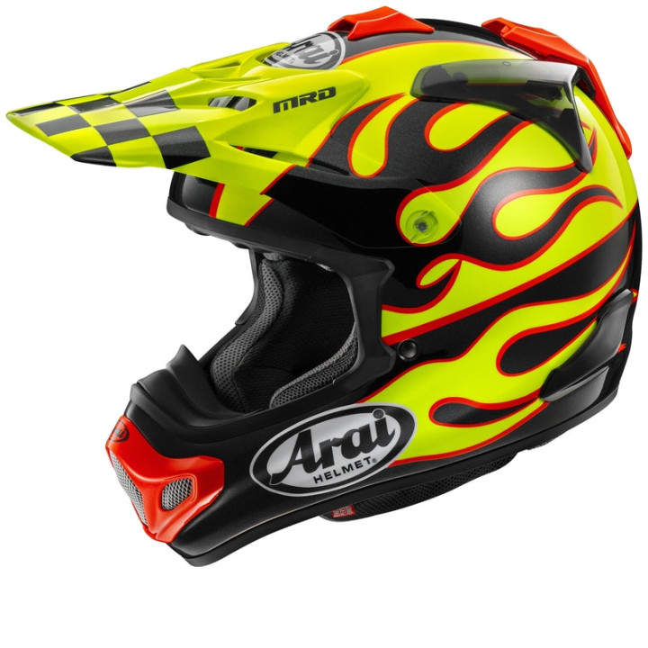 Casque Arai MX-V EVO - Flame Yellow | Oxmoto