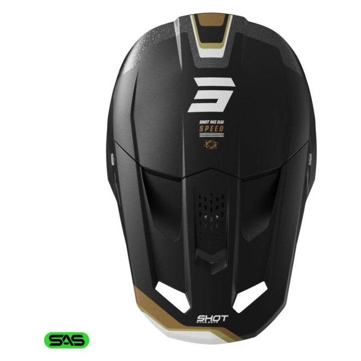 Casque SHOT speed atomic or/noir 2026 | Oxmoto