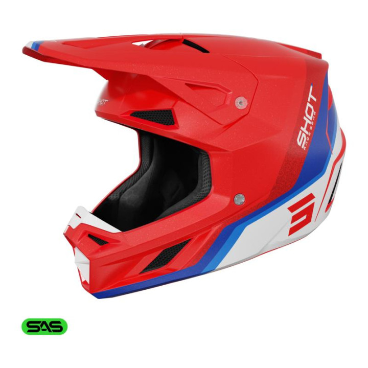 Casque SHOT speed atomic rouge 2026 | Oxmoto