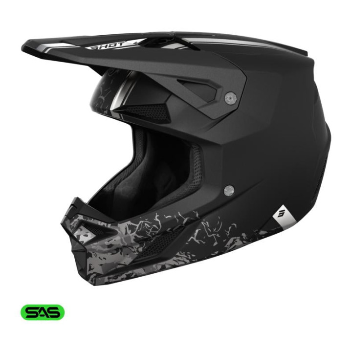 Casque SHOT speed battle noir mat 2026 | Oxmoto