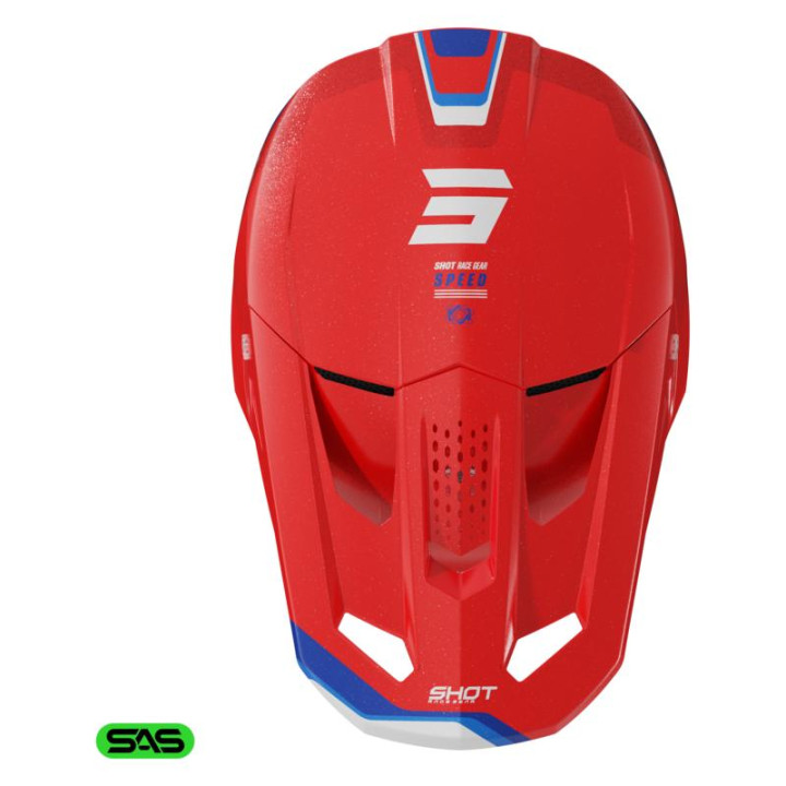Casque SHOT speed atomic rouge 2026 | Oxmoto