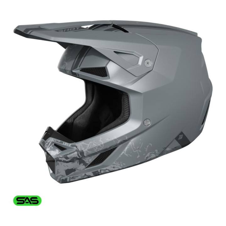 Casque SHOT speed battle gris mat 2026 | Oxmoto