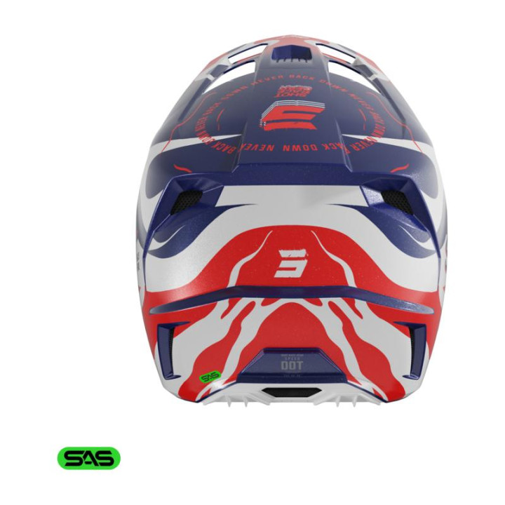 Casque SHOT speed beast bleu/rouge 2026 | Oxmoto
