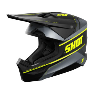 Casque SHOT furious dust jaune fluo 2026 | Oxmoto