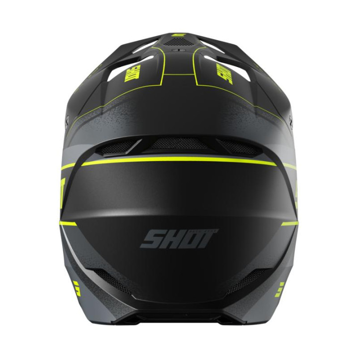 Casque SHOT furious dust jaune fluo 2026 | Oxmoto