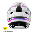 Casque SHOT lite racing blanc/rose 2026 | Oxmoto