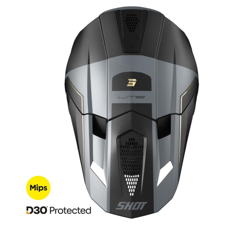 Casque SHOT lite s10 noir/gris mat 2026 | Oxmoto