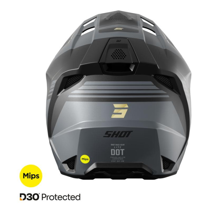 Casque SHOT lite s10 noir/gris mat 2026 | Oxmoto