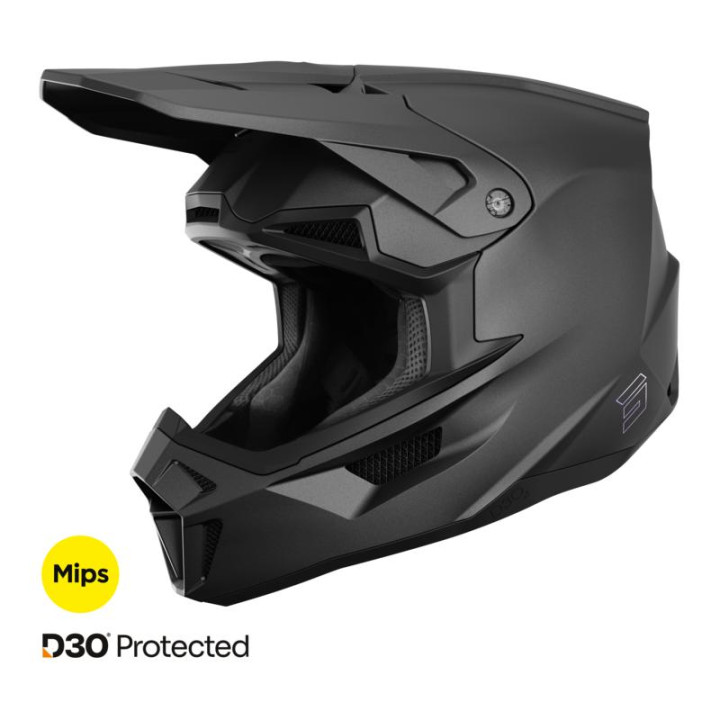 Casque SHOT lite solid noir mat 2026 | Oxmoto