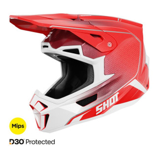 Casque SHOT lite challenger rouge 2026 | Oxmoto