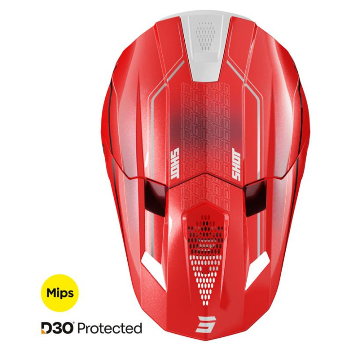 Casque SHOT lite challenger rouge 2026 | Oxmoto