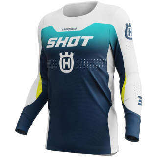 Maillot SHOT aerolite Husqvarna bleu 2026 | Oxmoto