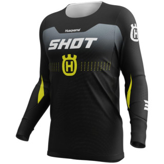 Maillot SHOT aerolite Husqvarna noir 2026 | Oxmoto