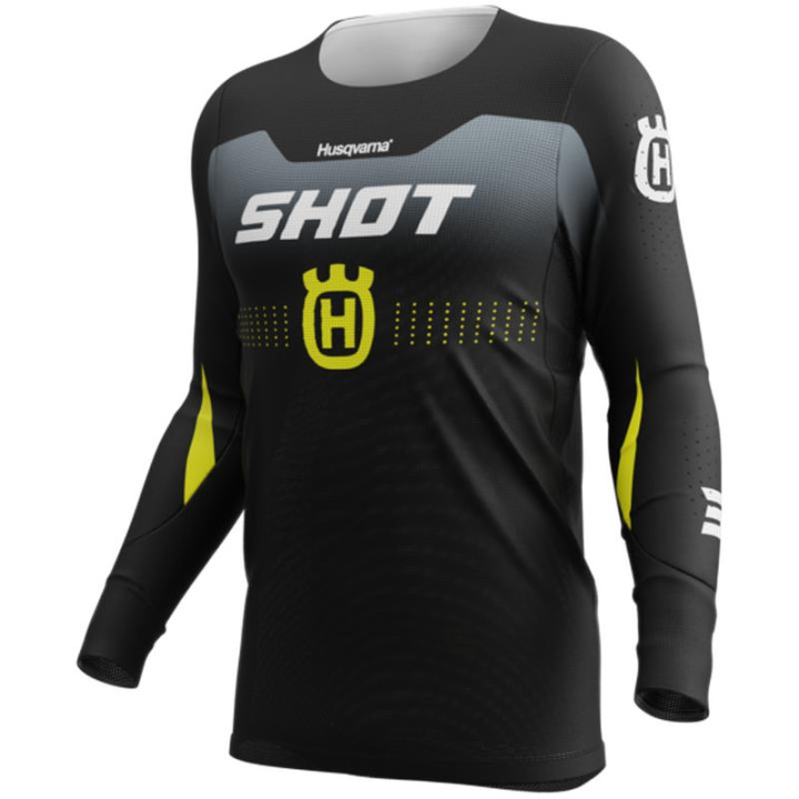 Maillot SHOT aerolite Husqvarna noir 2026 | Oxmoto