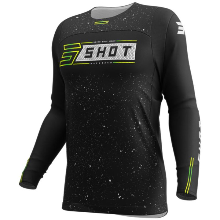 Maillot SHOT contact ART noir 2026 | Oxmoto